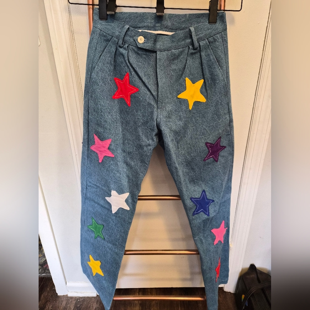 Outsiders Division Star-Patterned Denim Pants - image 1